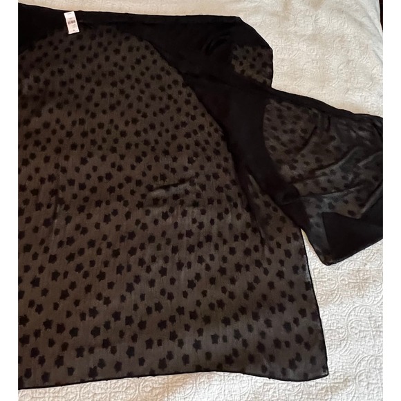 Lane Bryant Long Black Sheer Dress Swimsuit Kimono Shaw Cover Up - Picture 6 of 8